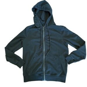 GOODLIFE Womens Full Zip Hoodie Black Size M Cotton Spandex Blend Made USA